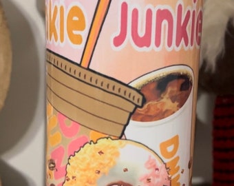 Dunkin’ Donuts tumbler, coffee lover tumblers  Personalized Tumbler, dunkie junkie cups, birthday gifts, gifts for him, gifts for her