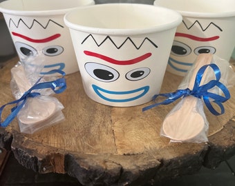 Toy Story party, Forky ice cream cups, forky cups, toy story favors, party favors, ice cream cups, personalized party favors