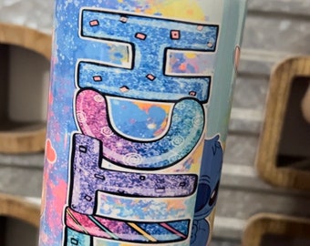 Gobelet pour enfants Stich 16 oz - gobelets personnalisés, cadeaux d'anniversaire, cadeaux de point, amateurs de points, extraterrestre bleu, gobelets pour enfants, articles de bas de Noël