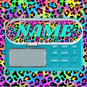 Neon Leapord Infinity Pump Sticker