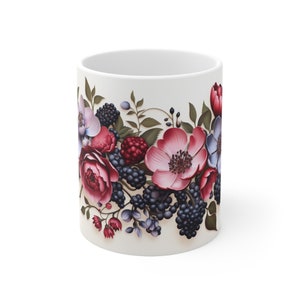 Berry Botanical Floral Mug