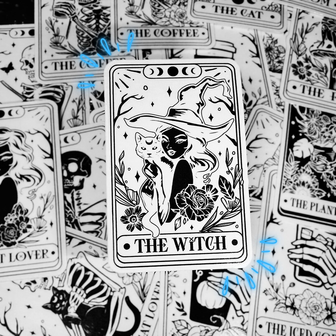 The Witch Tarot Card Vinyl Sticker - Waterproof & UV Resistant Funny ...