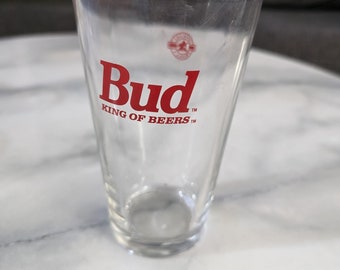 ヴィンテージ バドワイザー 脚付きピスナービールグラス 高さ8インチ