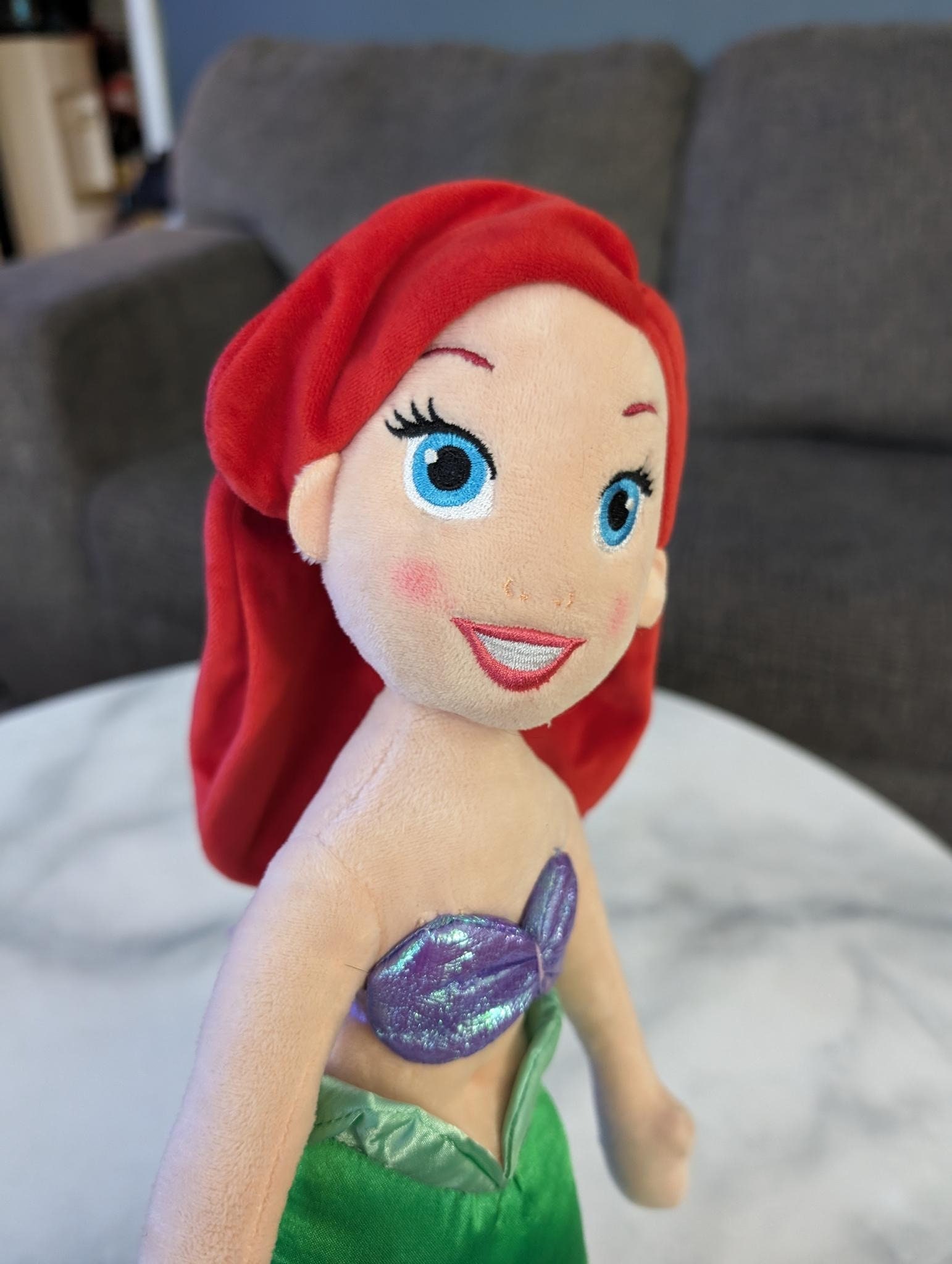 Disney Babies Little Mermaid Ariel Plush Doll 12 With Tail, Shell Bra &  Blanket