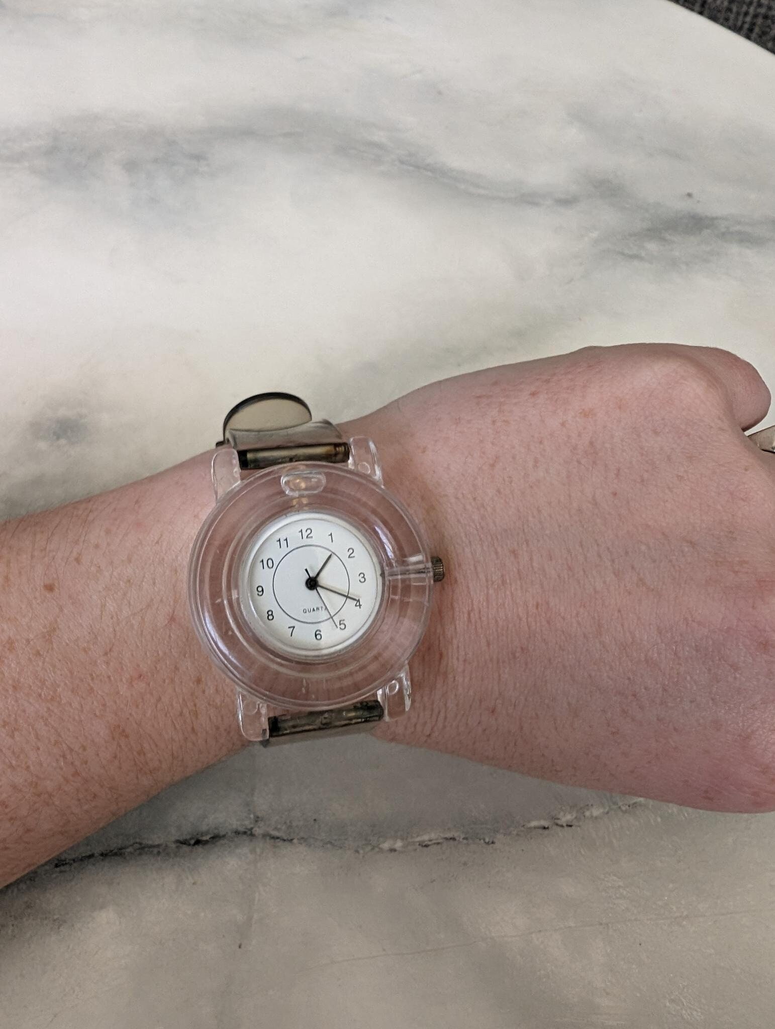 Vintage Lucite Water Bubble Watch - Etsy display picture 1