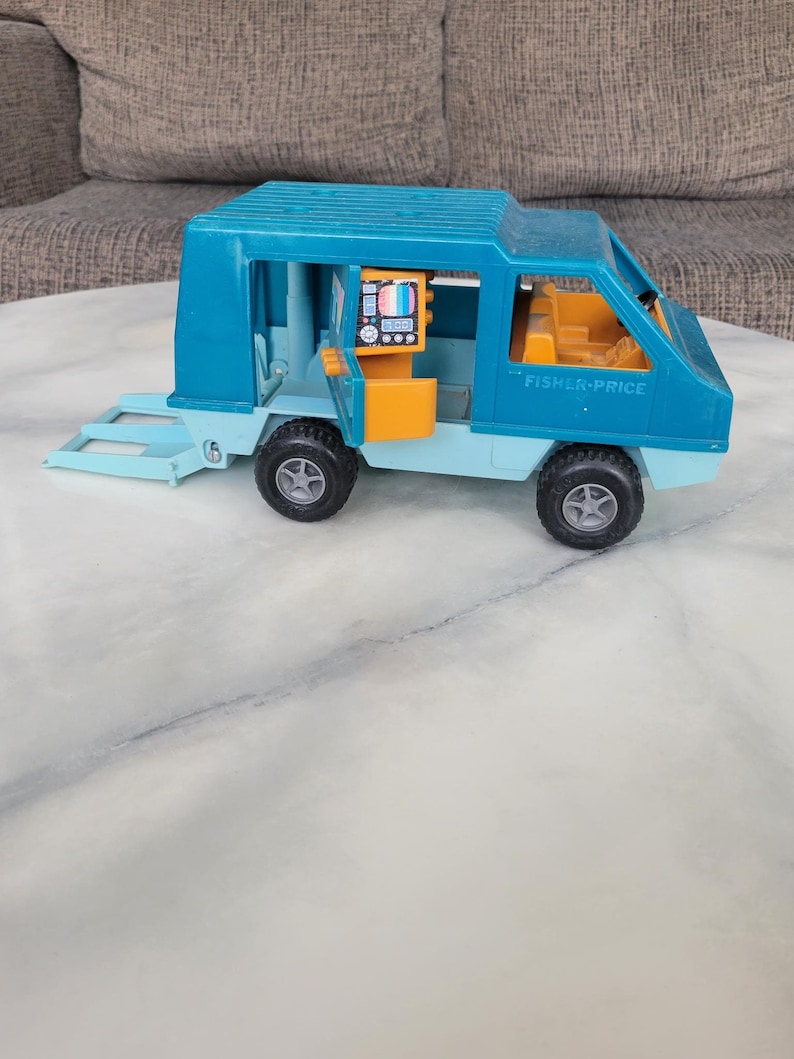 Vintage Fisher Price Mobile TV Van Etsy