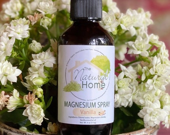 Magnesium Spray 4oz Glass Amber Bottle | Magnesium Chloride Sleep Calm Mist | Natural Deodorant | Cramp Pain Stress Morning Sickness Relief