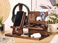 Docking Station Personalized Phone Holder Engraved Desk Organizer Phone Stand Men Charging Station Gift For Dad Father's Day Gift