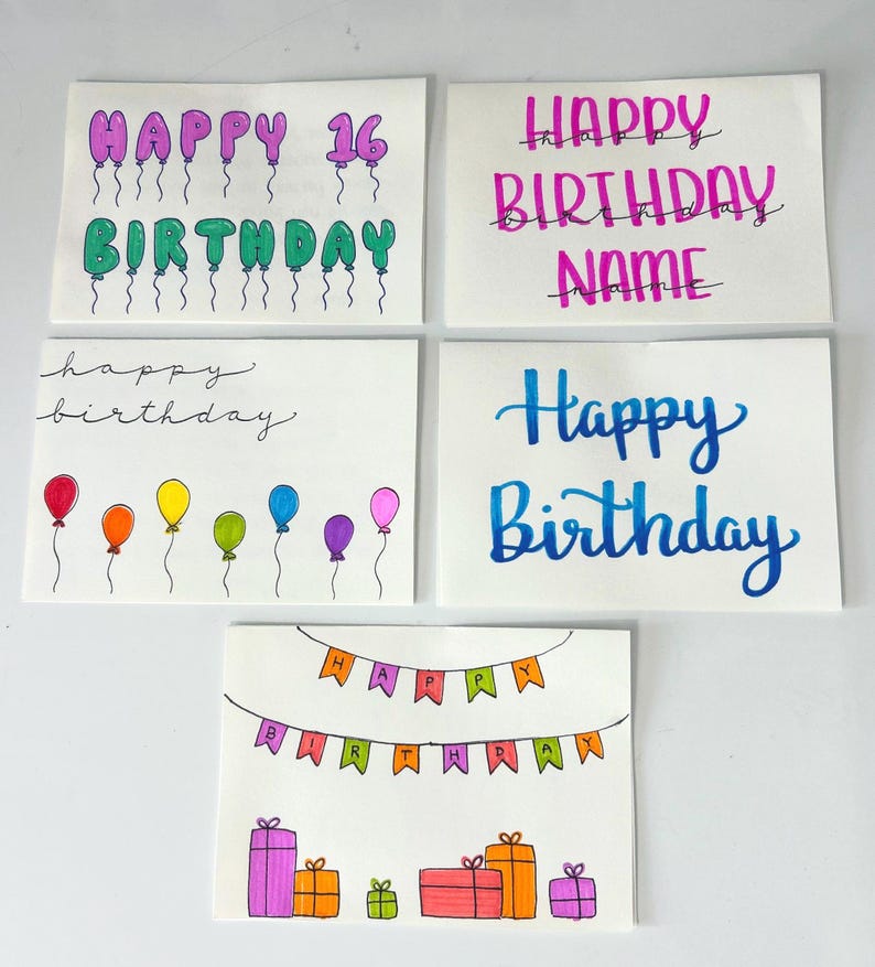 Handwritten Personalized Birthday Card, Custom Font & Message ...