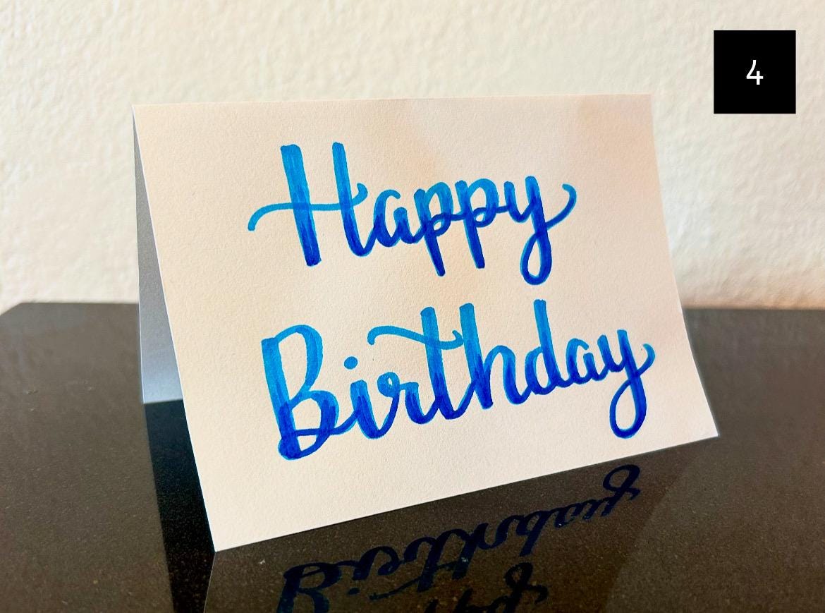 Handwritten Personalized Birthday Card, Custom Font & Message ...