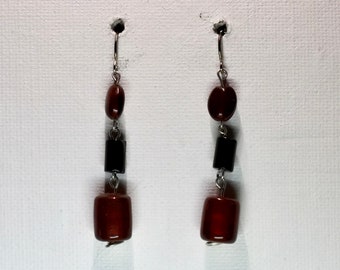 Red Glass Earrings