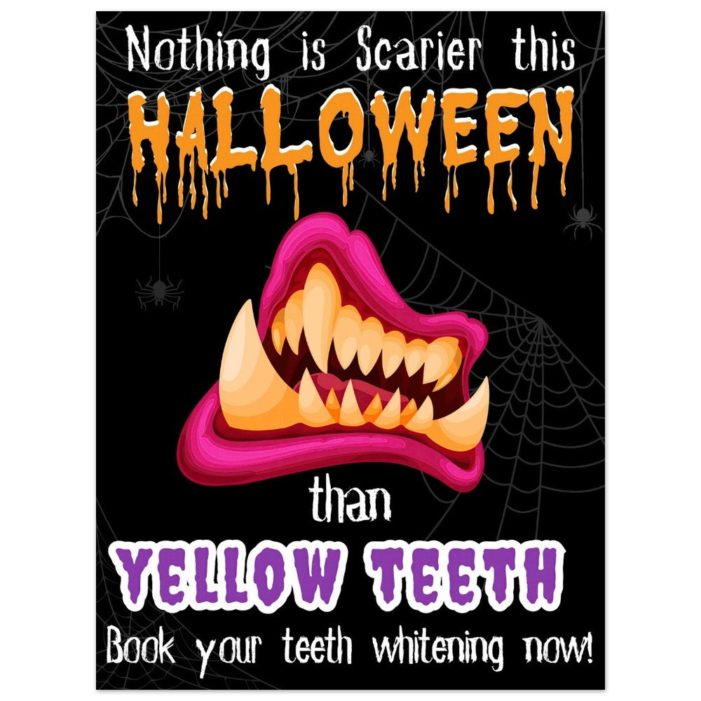 Dentist Poster Halloween Decor Dental Office Signs Funny Etsy