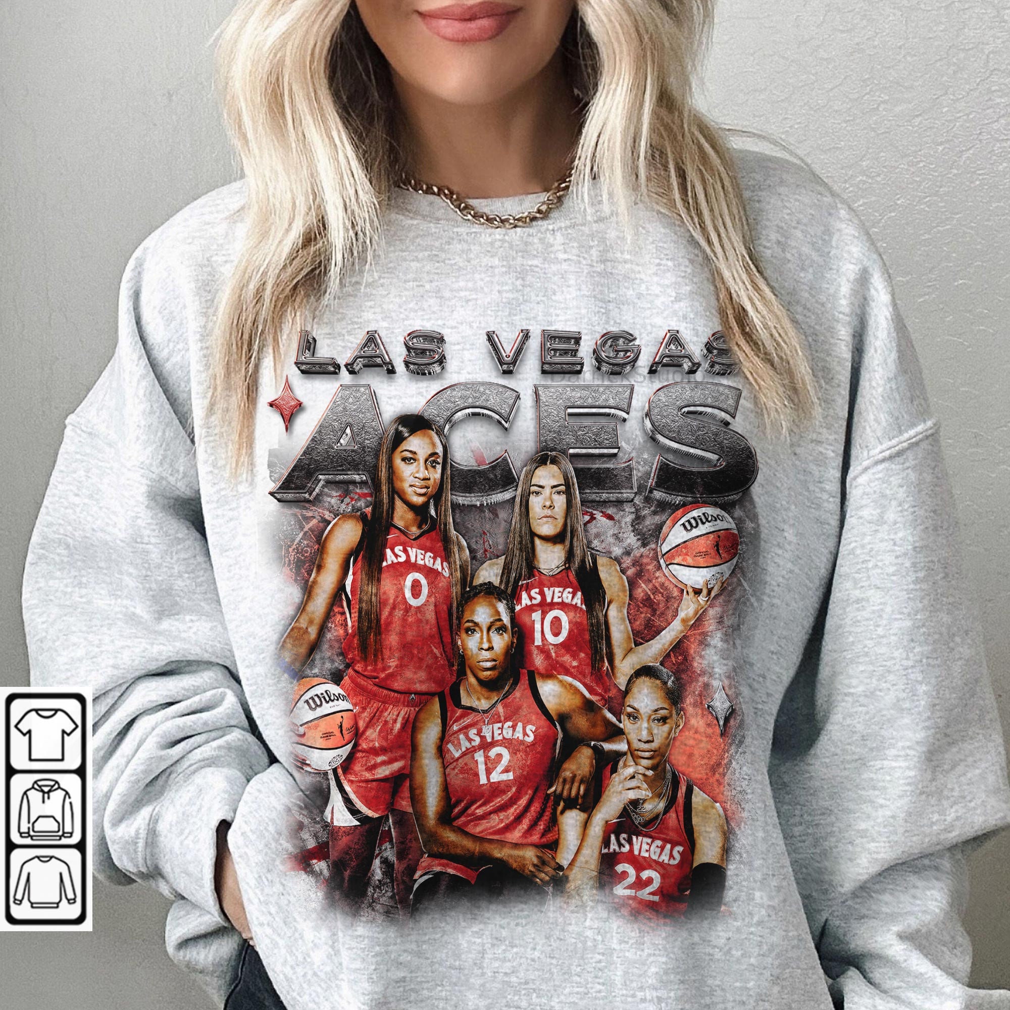 WNBA- Las Vegas Aces Kelsey Plum #10 A'ja Wilson  Active T-Shirt for Sale  by glosha