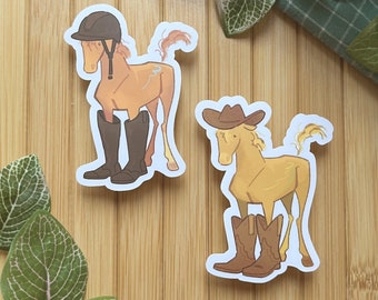Foals in Hats | Sticker | Gifts for Equestrians and Horse Lovers