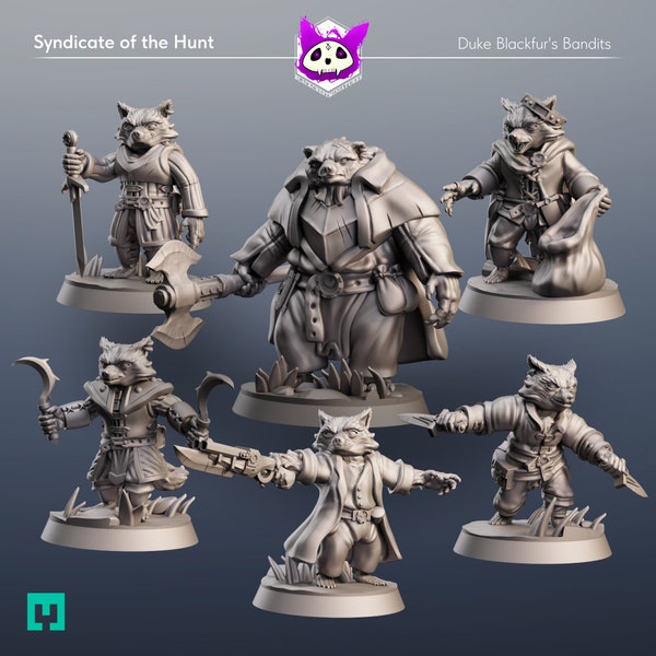 Racoon Folk Miniatures , Syndicate of the Hunt