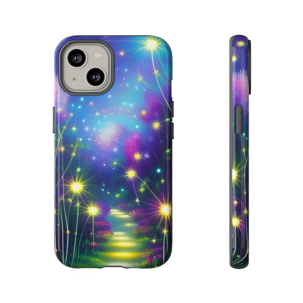 iPhone Case Firefly Path Tough Case iPhone Pixel Galaxy Beautiful Colorful All-Over Print Unique Protective Phone Case