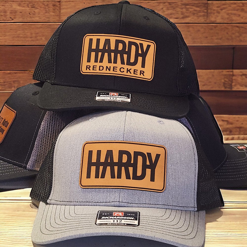 Hardy Leather Patch Hat, Trucker Hat, Country Music, Rednecker, Snapback  Hat, Richardson 112 