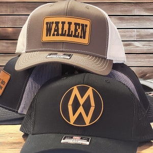 Morgan Wallen Leather Patch Hat, Snapback Hat, Trucker Hat, Country Music, America, Richardson 112
