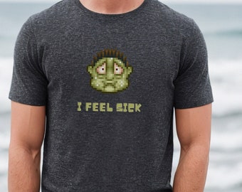 Roller Coaster Tycoon &quot;I Feel Sick&quot; T-shirt, RCT2 graphic shirt