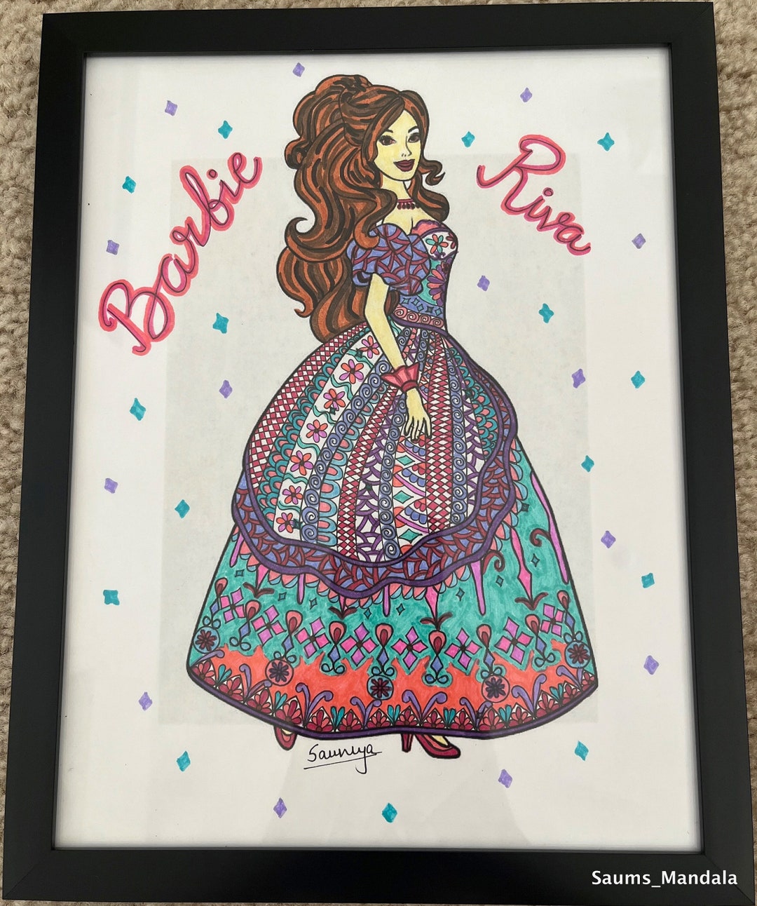 Barbie Mandala an Elegant Fusion of Fashion and Serenity - Etsy