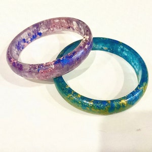 Resin marbled bangle