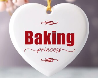 Baking Princess Ornament, Coworker Gift, Christmas Gift, Baking Lover Gift, Boss Ornament Gift Idea, Gift for baker ornamentGift For Chef