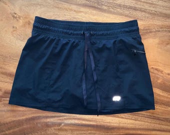 Womens Workout Skort Size L Athletic Gym Yoga Jogging Running Lined 2-in-1 Double Layer Workout Wear Zip Pocket Jogging Skort Vintage Marika