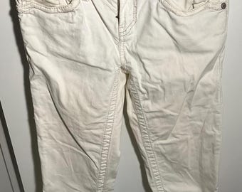 Summer White Capri Crop Leg Jeans Stretch Spring Festival Knee Length 5 Pocket Vintage Y2K Bermuda Low Rise Women Stitch's Skinny White