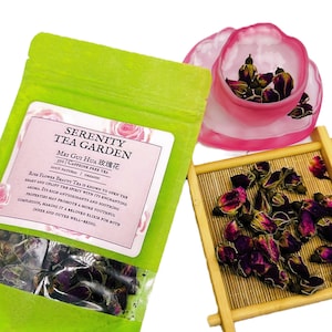 Organic Rose Flower Herbal Tea | Mei Gui Hua (Caffeine-Free): A refined & delicate infusion, high in antioxidants, uplift the spirits