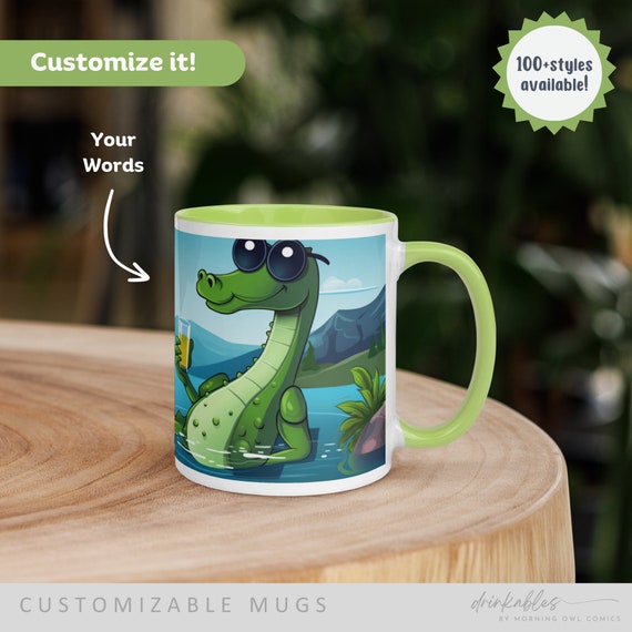Cool Nessie Custom Mug, Customizable Cup, Enjoy a Cool Drink in the Hot Sun  with One Cool Cryptid