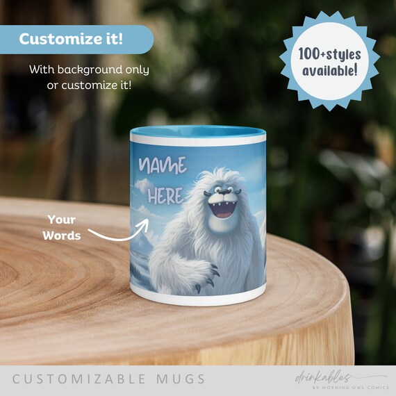 Abominable Snowman Custom Cup, Personalize Your Name, for Coffee Loving  Dads - Etsy