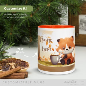 Red Panda Mug, Customized and Write Your Name, Enjoy Your Coffee or Tea with Adorable Red Panda