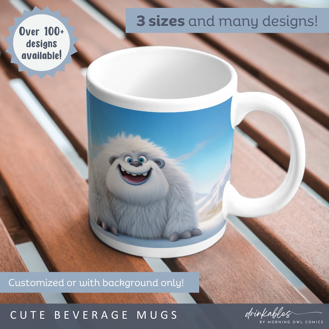 Abominable Snowman Coffee Cup, Customize Your Name, Enjoy a Hot Drink on a  Cold Day - Etsy