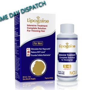 LIPOGAINE FOR SENSITIVE treatment hair loss regrowth anti dht scalp solution