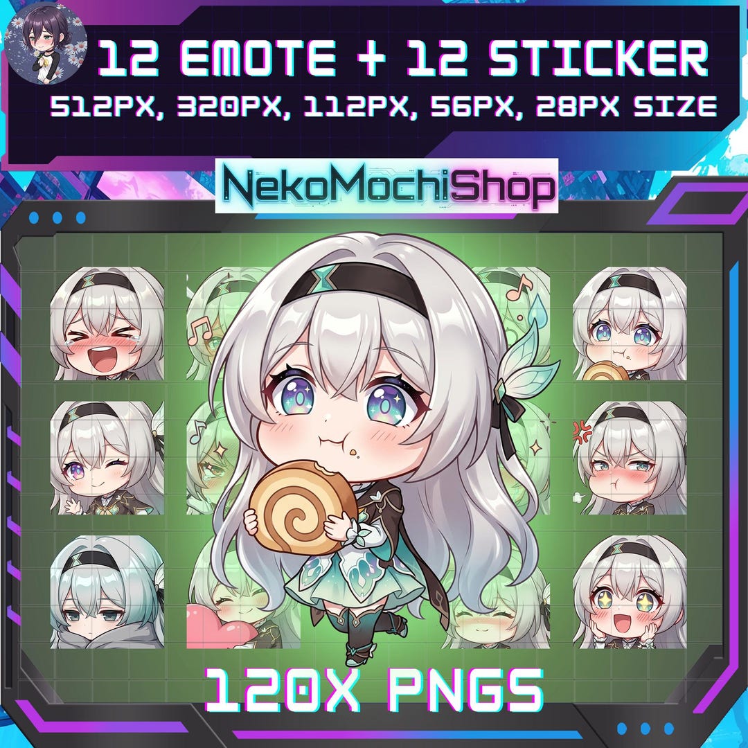 Mecha Pilot Girl Emotes, Game Sticker Emoji for Twitch/discord (digital ...