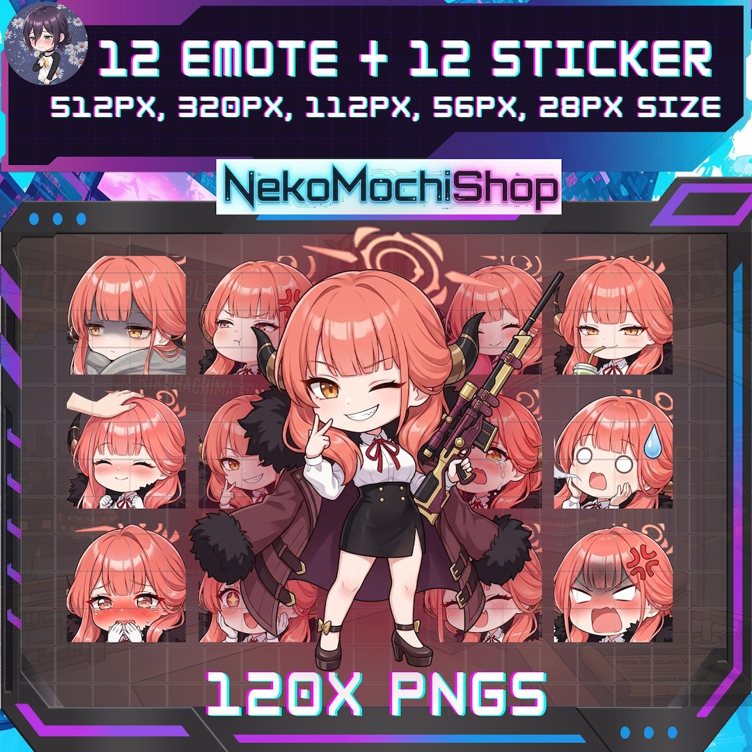 Emotes Bossman Clumsy Boss Girl Emotes, Anime Sticker Emoji for Twitch/discord ...