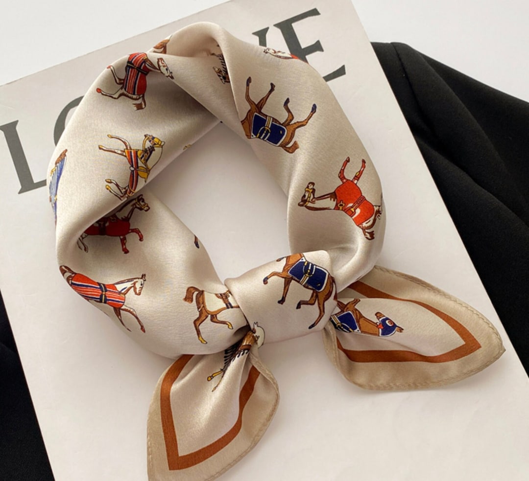 Equestrian Print Scarf Horse Scarves Snaffle Scarves Etsy