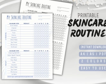 Skincare Routine Tracker: Daily Beauty Checklist (Digital Planner)