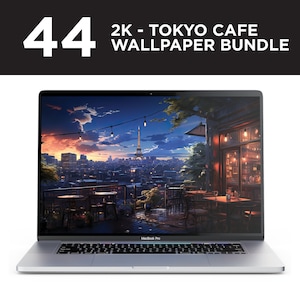 44 Premium Tokyo Cafe Desktop Wallpaper Bundle - 2K, HD, Macbook, Windows, 2912x1632px - JPEG - Commercial Use Allowed
