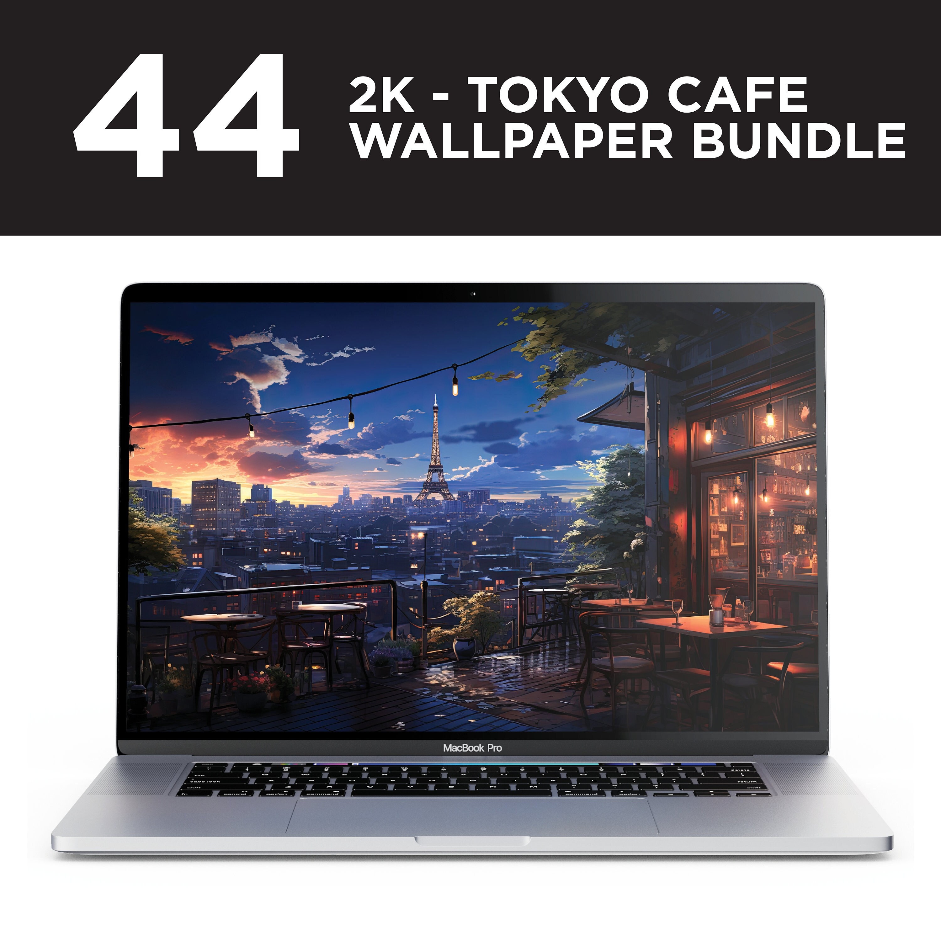 44 Premium Tokyo Cafe Desktop Wallpaper Bundle - 2K, HD, Macbook, Windows, 2912x1632px - JPEG - Commercial Use Allowed