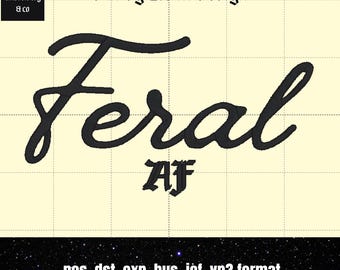 Feral AF-borduurbestand ontwerp machineborduurbestand