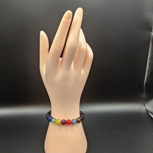 Chakra Bracelet With Obsidian