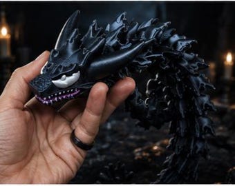 Venom Inspired Articulated Dragon: 3D Printed Symbiote Monster Toy