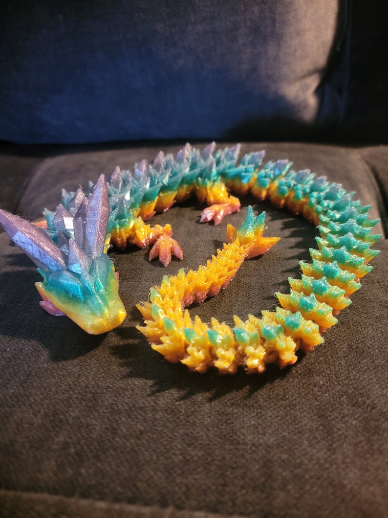 3d Printed Rainbow Dragons Etsy