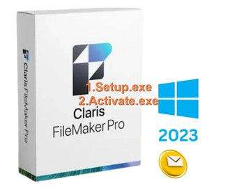 FileMaker Pro 20 2023 Full Version - PC Windows Only 1.Setup.exe/2.Activate.exe