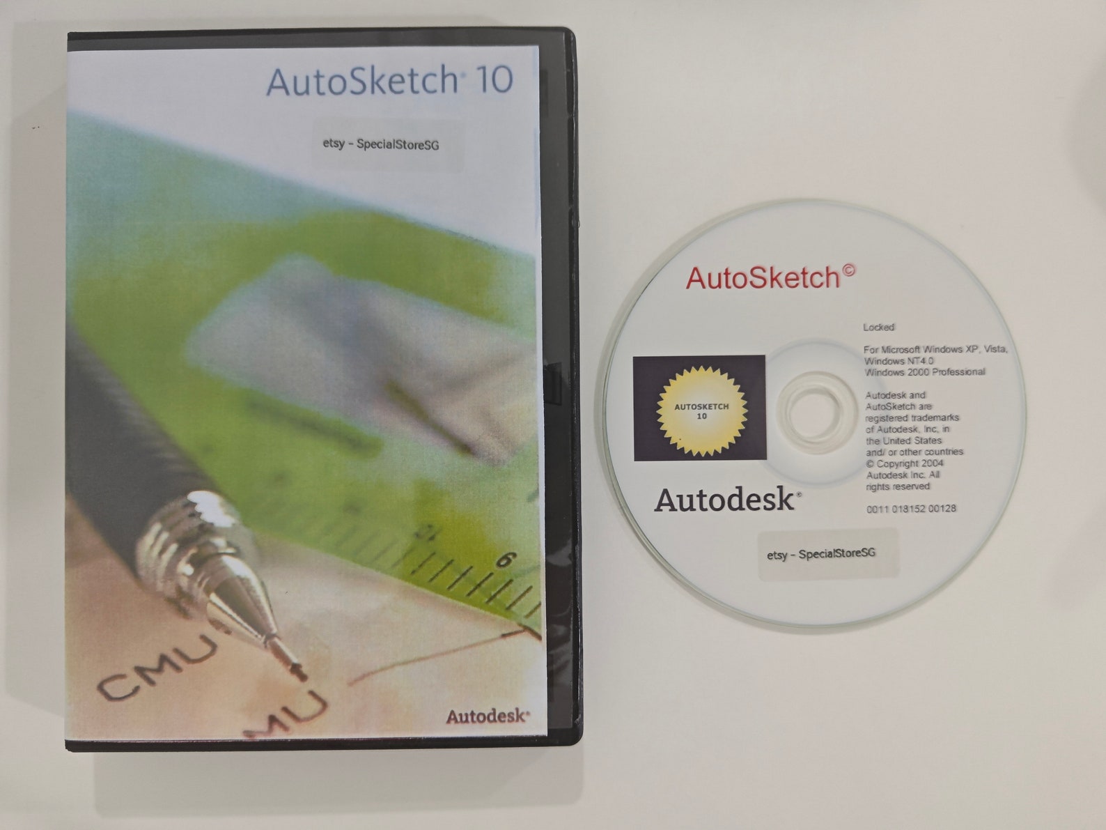 Brand New Box Autosketch 10 CD DVD With Permanent License Autodesk Etsy