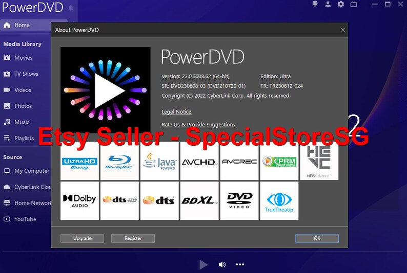 Cyberlink Powerdvd Ultra 22 Powerdvd 22 DVD Player Software Windows PC