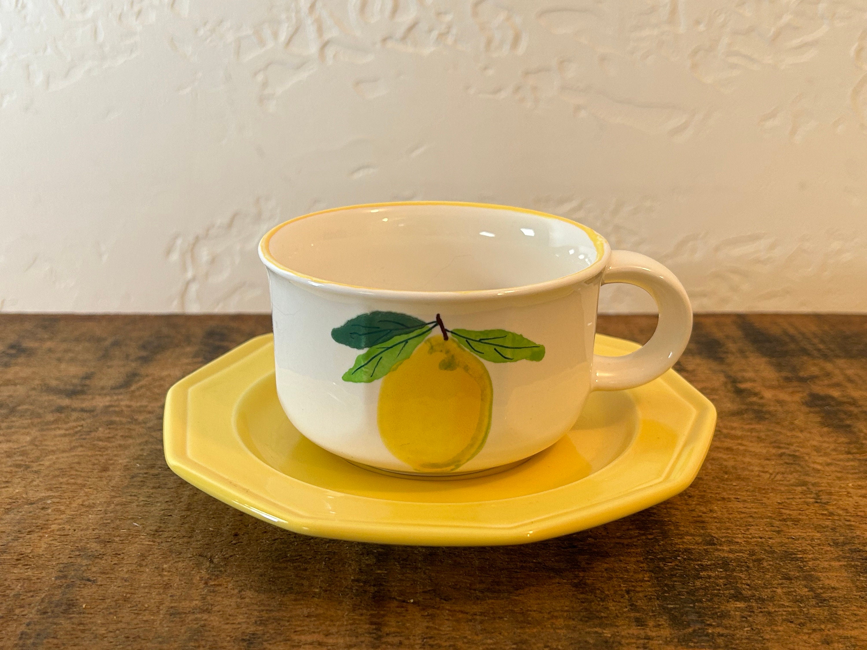 Set 4 Espresso Cup & Saucer Lemon