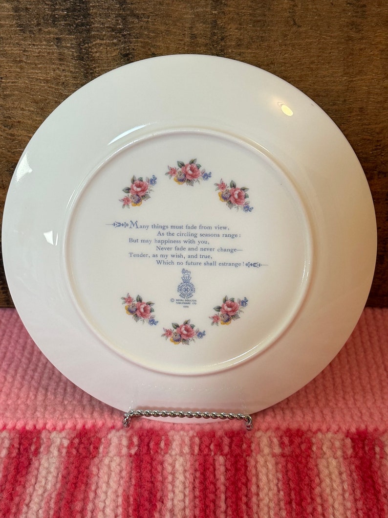 1976 Royal Doulton Valentines Day Collectible Plate Amazing Condition