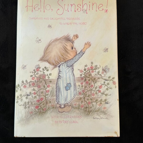 Hello, Sunshine! Charming and Delightful Proverbs to Warm the Heart With Illustrations By Betsey Clark Vintage Book Copyright 1972